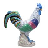 Large Herend Hungary Porcelain Rooster Figurine