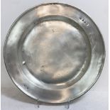 Antique Hallmarked Pewter Charger