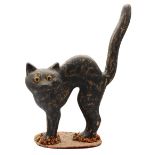 Early Vintage Halloween Papier-mache Cat, C. 1940s