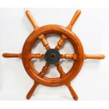 Fine Yacht Wheel, Teak with Bronze Hub