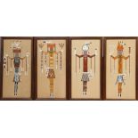 (4) Panels of Navajo Sand Art