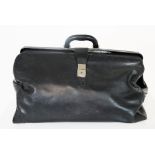 Vintage Fendi Black Leather Doctor Style Bag