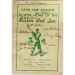 1950 Boston Red Sox Signed Spring Training Program