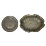 (1) Small Plate and (1) Scalloped Dish