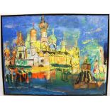 Modern Impressionist Russian Cathedral, O/C