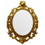 French Gilt Oval Mirror