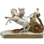 Royal Dux Porcelain Chariot Grouping