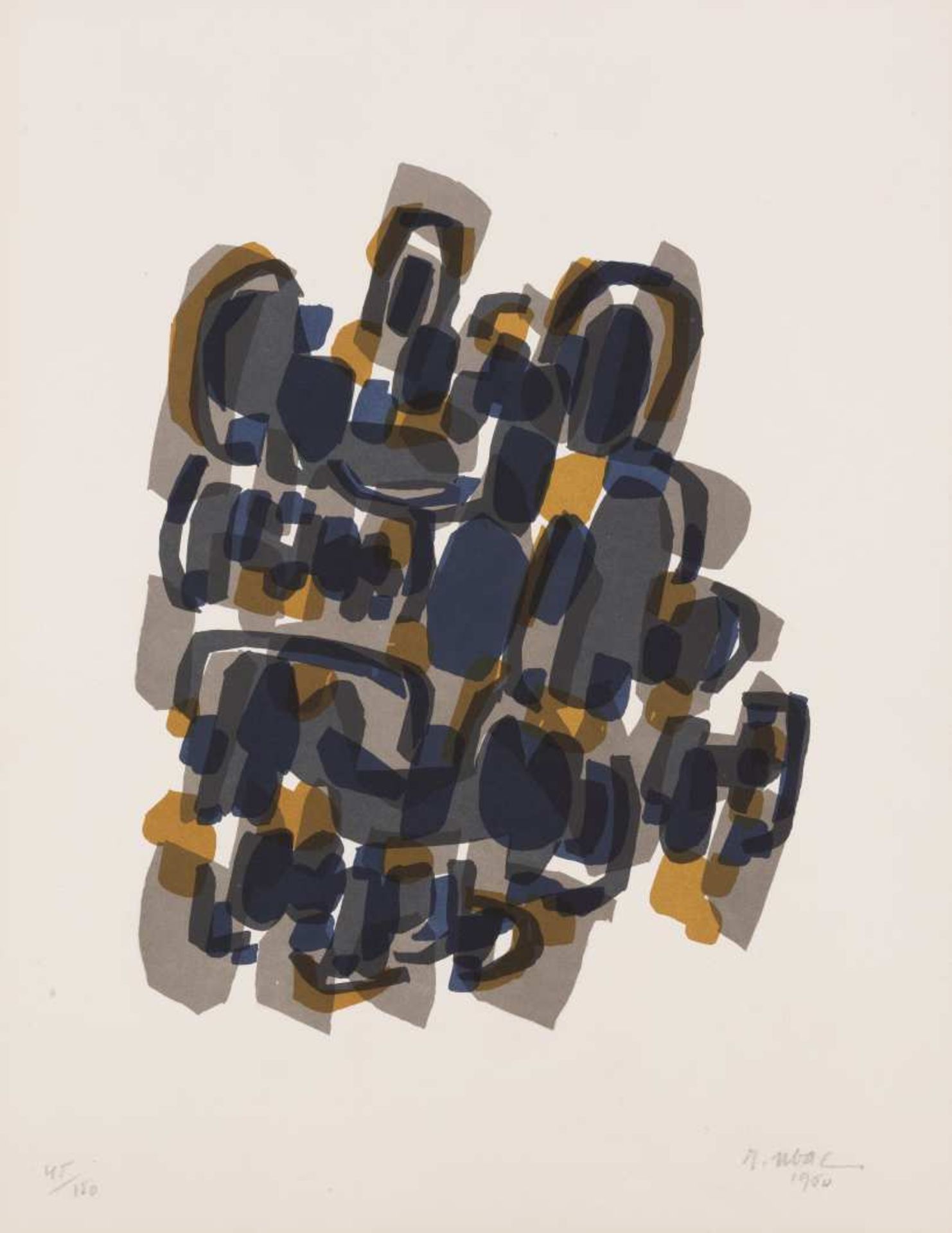 RAOUL UBAC (1910-1985) Sans titre, 1960 Lithographie en couleurs. Signée, datée et numérotée 45/150.