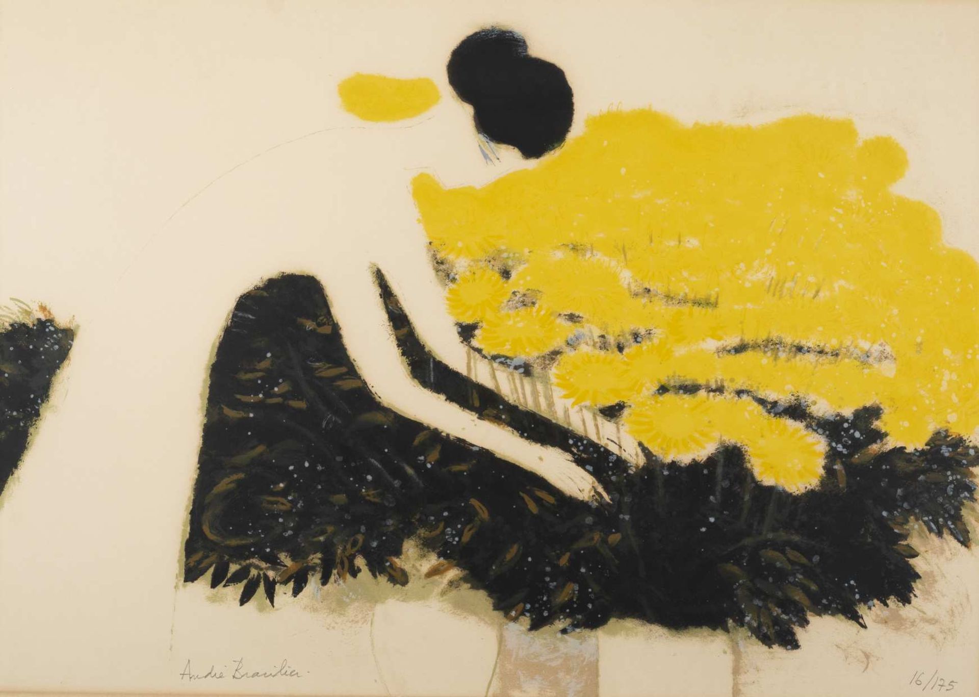 ANDRE BRASILIER (né en 1929) La Dame Blanche, 1973. Lithographie en couleurs sur Arches. Signée et