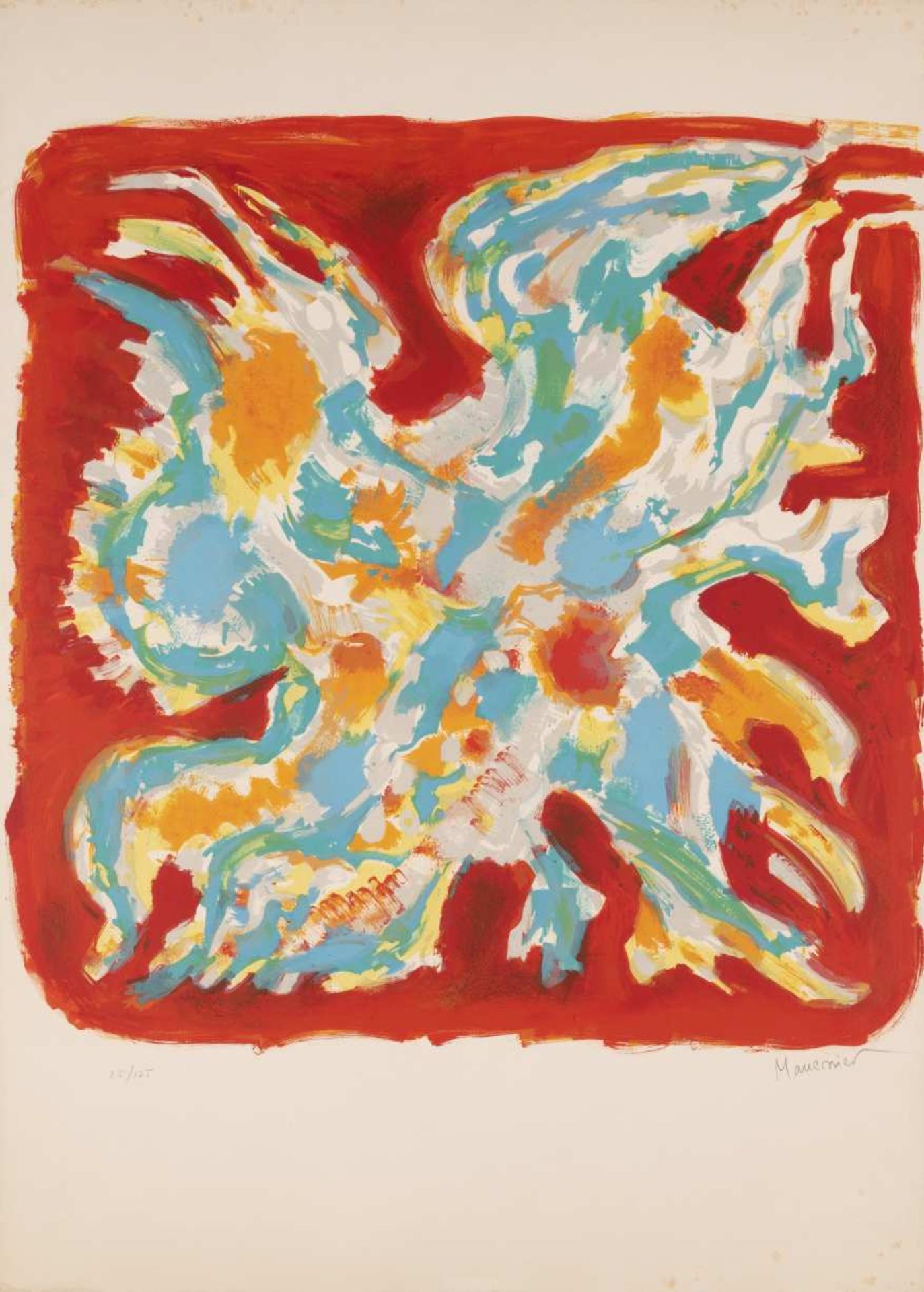 ALFRED MANESSIER (1911-1993) Alléluia, 1965 Lithographie en couleurs. Signée et numérotée 25/125.