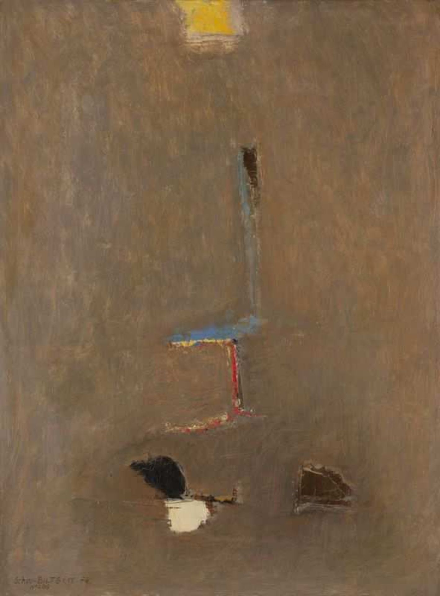 Paul Schrobiltgen (1923-1980) N°208, 1976 Huile sur toile. Signée, datée et titrée en bas à