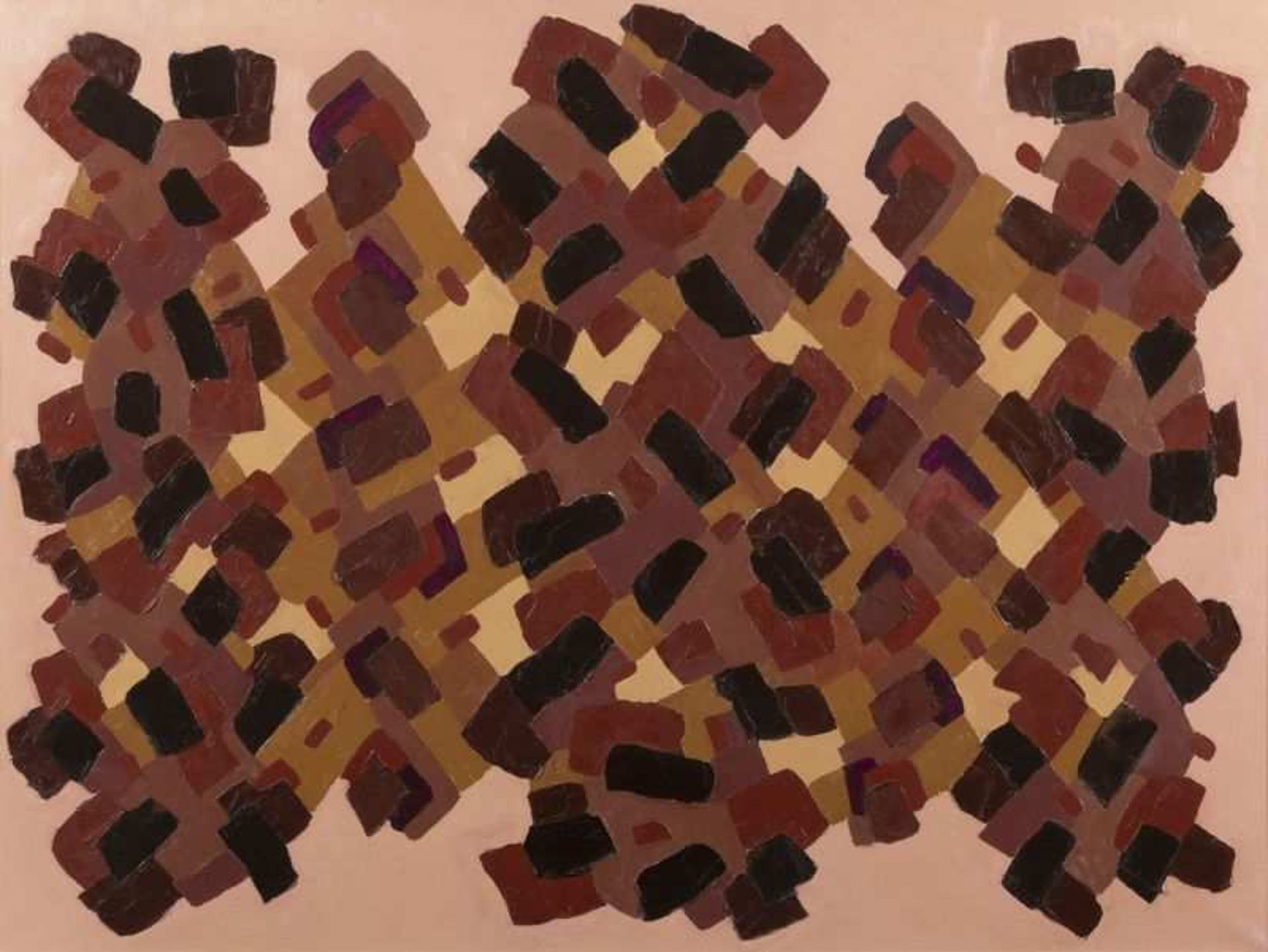 Léopold Plomteux (1920-2008) Composition abstraite, 1998 Huile sur toile. Datée au dos. Olieverf