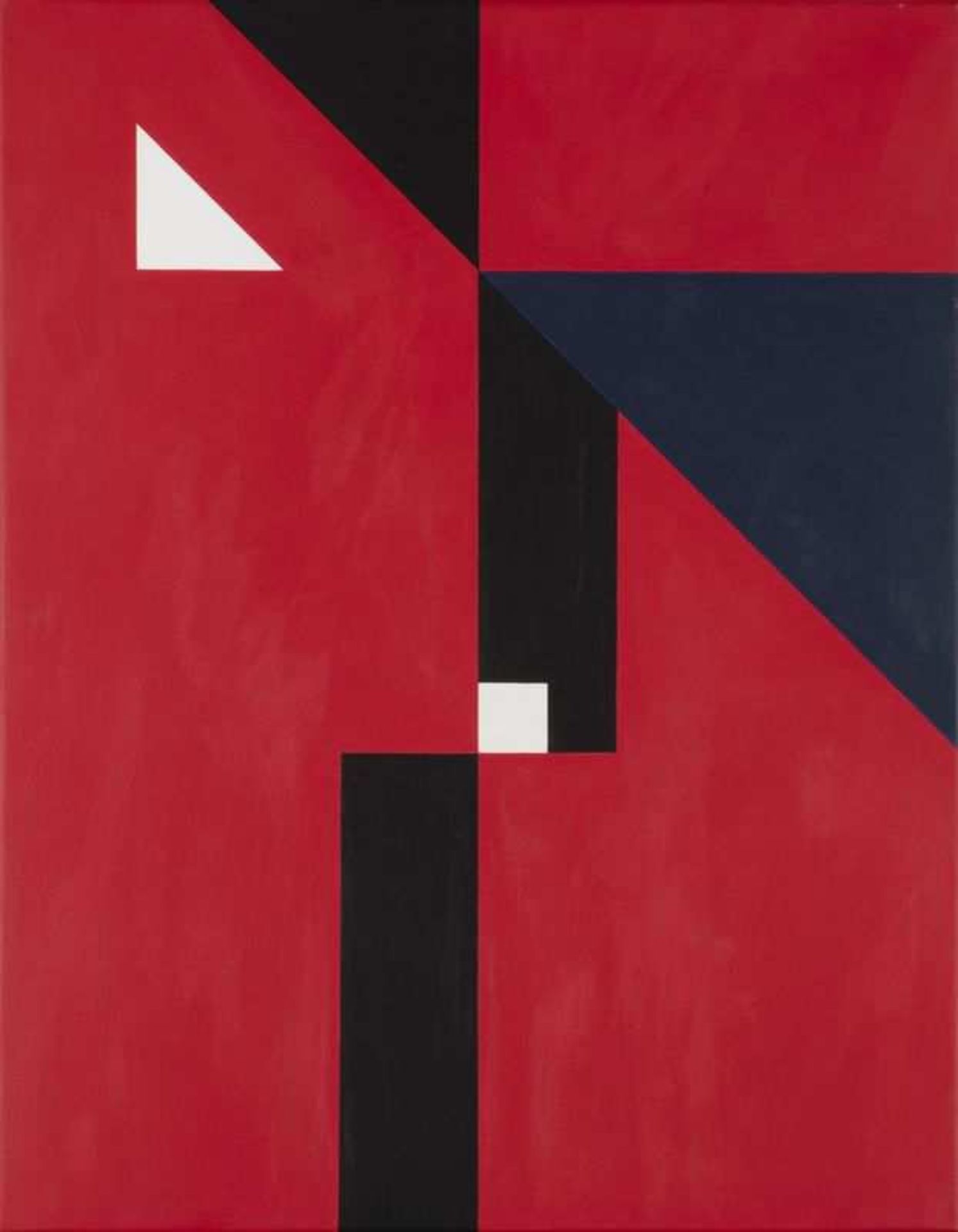 André Goffin (né en 1930) Triangle et carré blanc Huile sur toile. Signée, datée et titrée au dos.