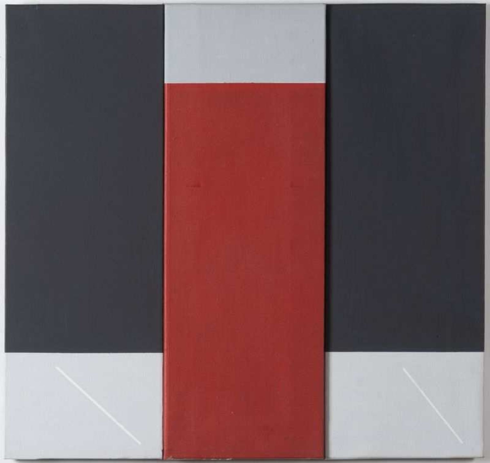 Jean Dubois (1923-1990) Composition abstraite, 1989-1990. Acrylique sur toile en relief. Signée et