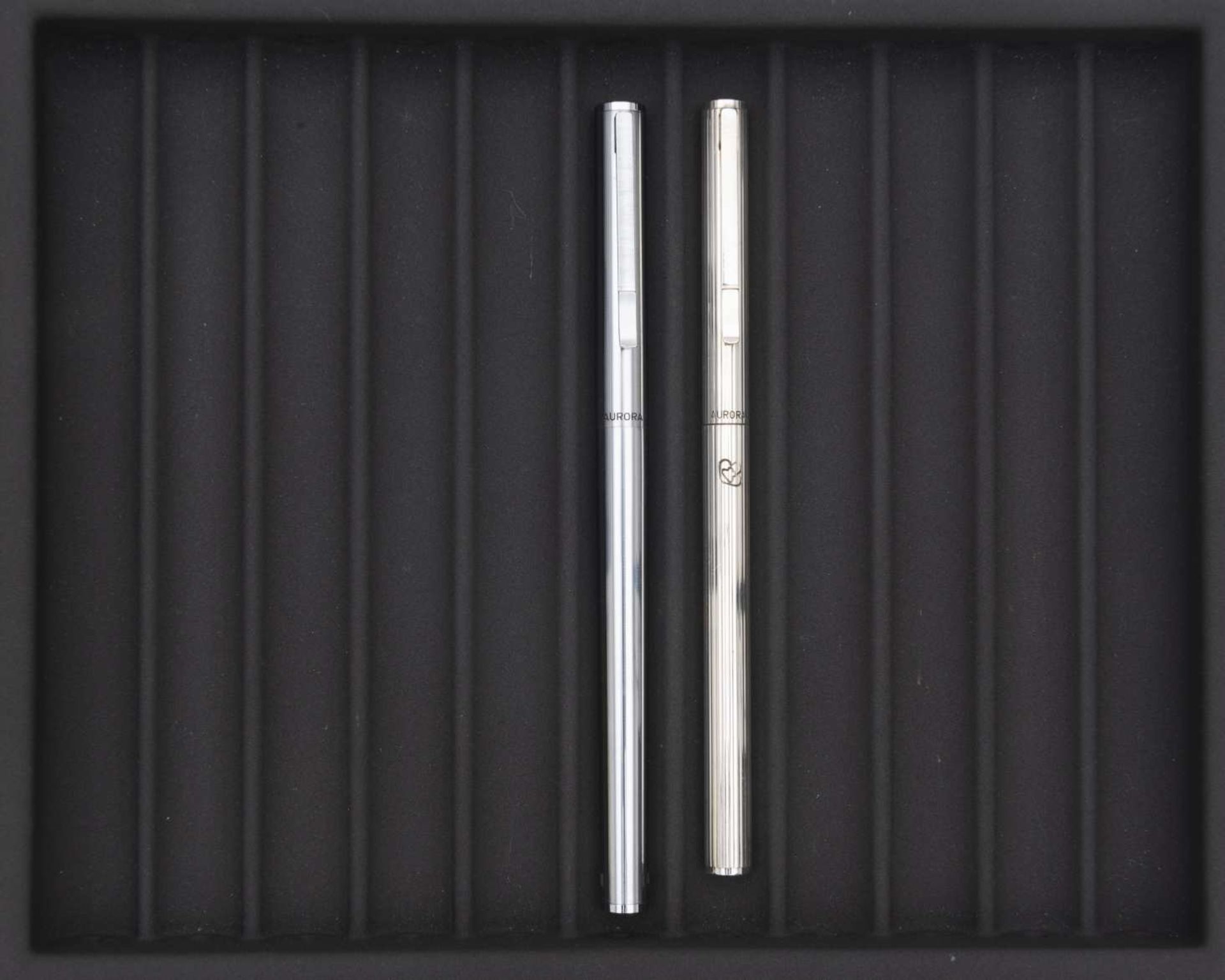 AURORA, Hastil, Lot de deux stylos Stylo bille en argent 925 millième dans son coffret avec