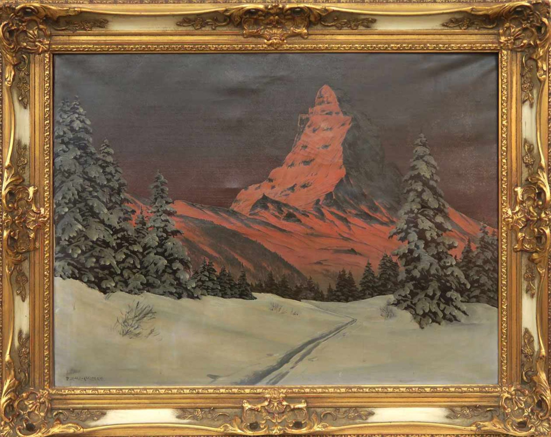 Barma, Hans Smatlak1903 Wien - 1978Matterhorn im AbendrotÖl/Lwd. 60 x 80 cm. L. u. signiert.