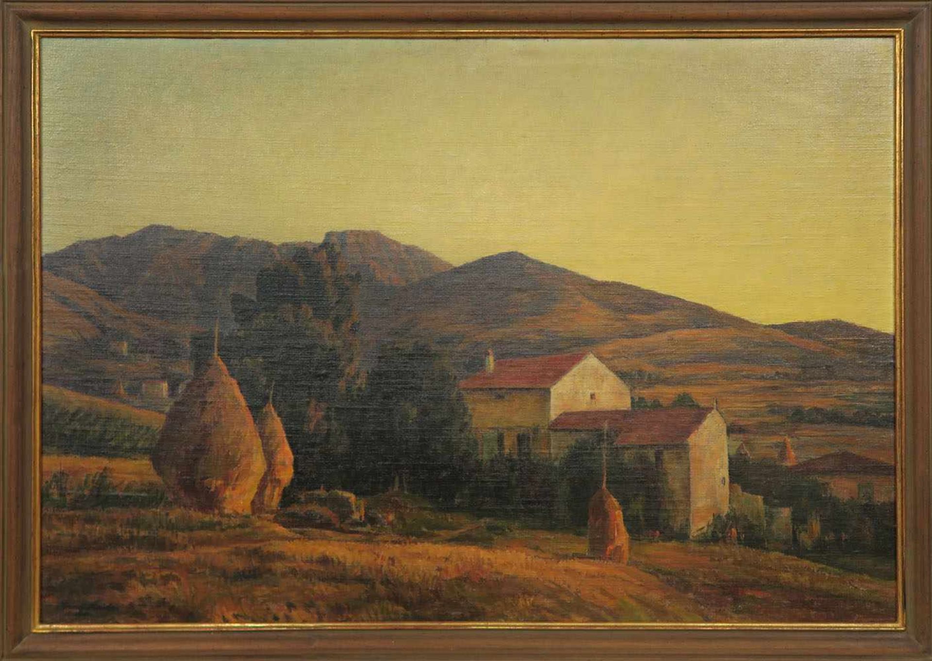 Haider, Ernst1890 München - 1988 Stockdorf (Gauting)Morgen auf ElbaÖl/Hartfaser. 63,5 x 92 cm. L. u.