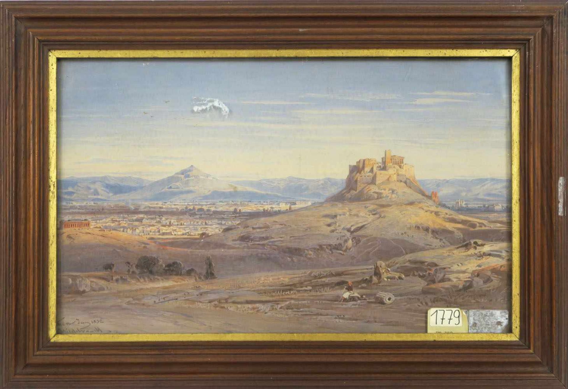 Hildebrandt, Eduard1817 Danzig - 1869 Berlin, nachBlick auf AthenWohl Chormolithographie. 27,1 x