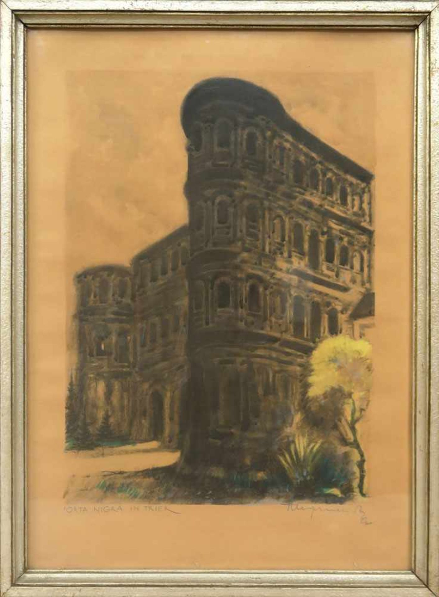 Müller, Giovanni u.a.1890 - 1970Straße im Tessin / Porta Nigra in TrierHolzschnitt bzw. - Bild 3 aus 3