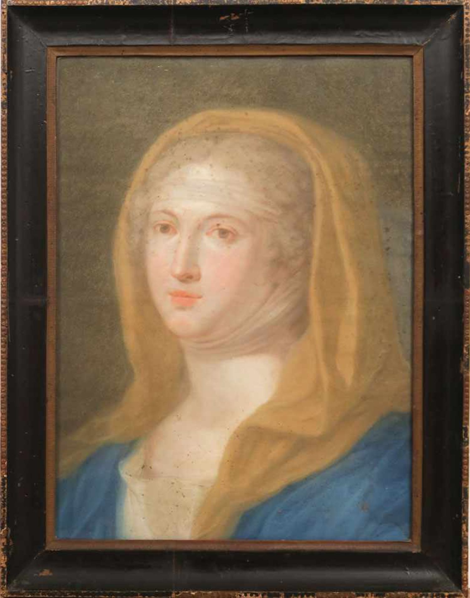 DeutschEnde 18. Jh.Königin Louise von PreußenPastell. 45 x 34,5 cm. Rückseitig zwei alte