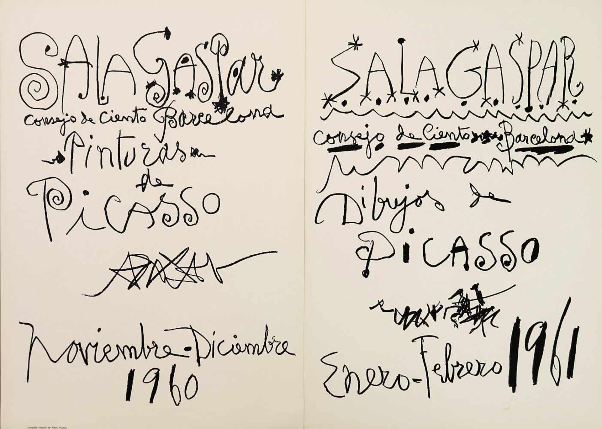 Picasso, Pablo1881 Málaga - 1973 MouginsSala Gaspar 1960/1961Vier Ausstellungspl - Bild 3 aus 3