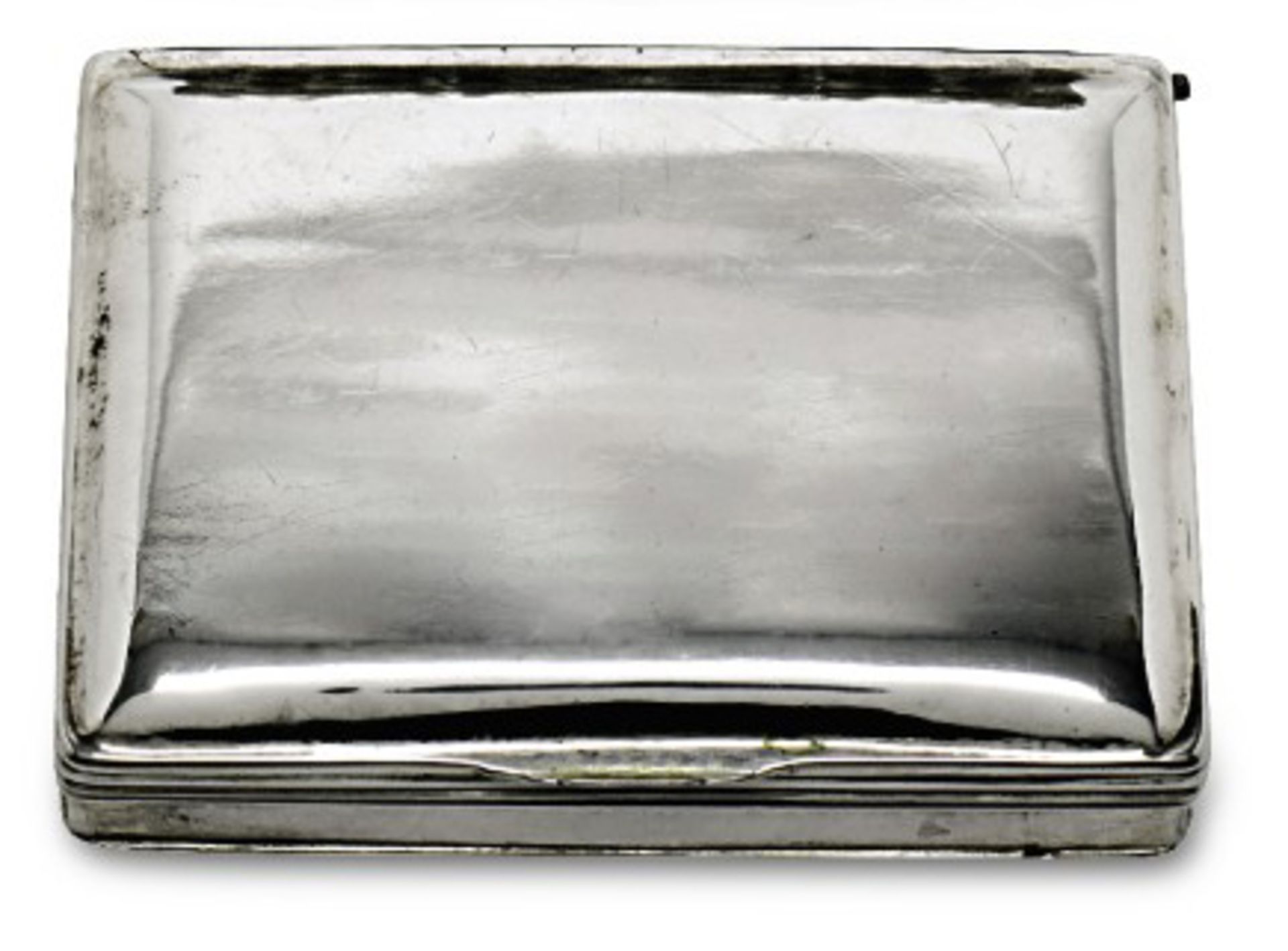 TabatièreSchwäbisch Gmünd, 2. Hälfte 18. Jh.Silber, innen vergoldet. Rechteckige Dose m