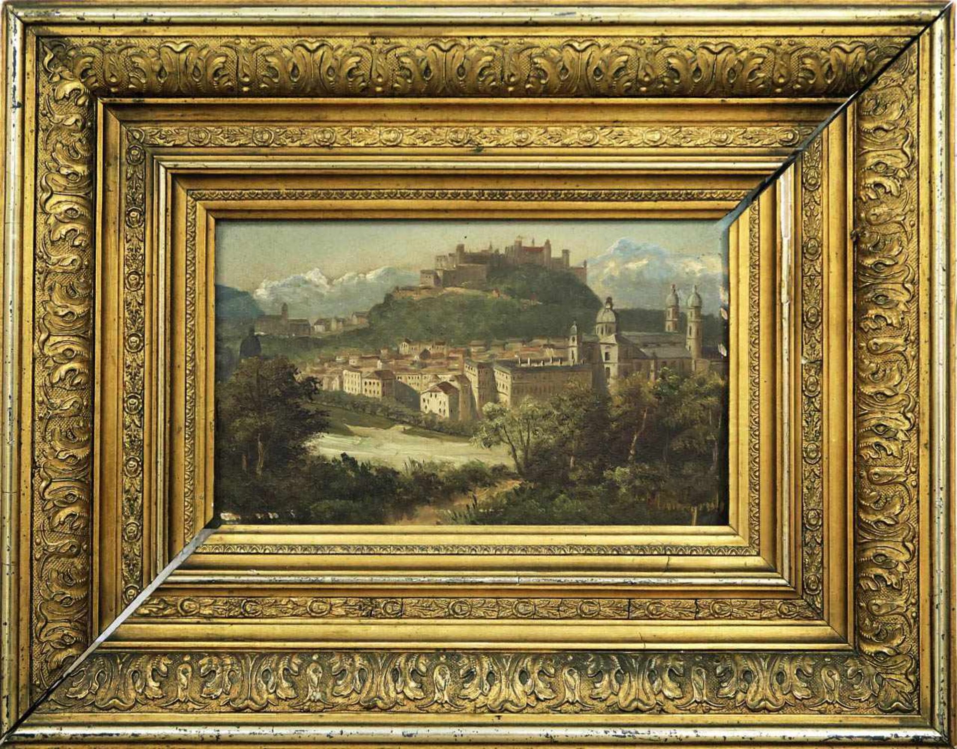 Österreich19./20. Jh.Salzburg / Kufstein / Mondsee (?)Drei Gemälde, Öl / Holz <b - Bild 4 aus 4
