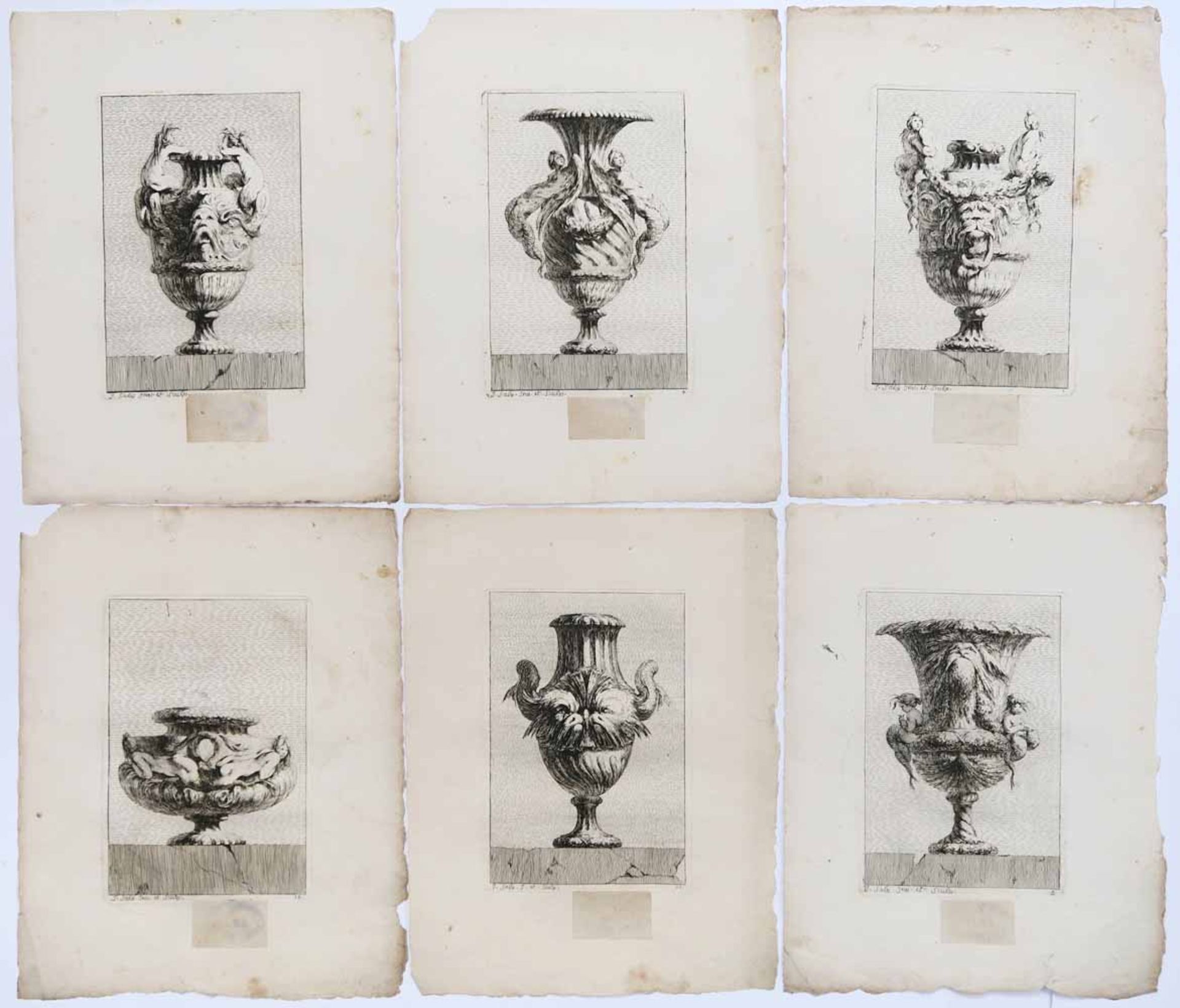 Saly, Jacques François Joseph1717 Valenciennes - 1776 ParisSuite de Vases14 Radierungen (von 31)
