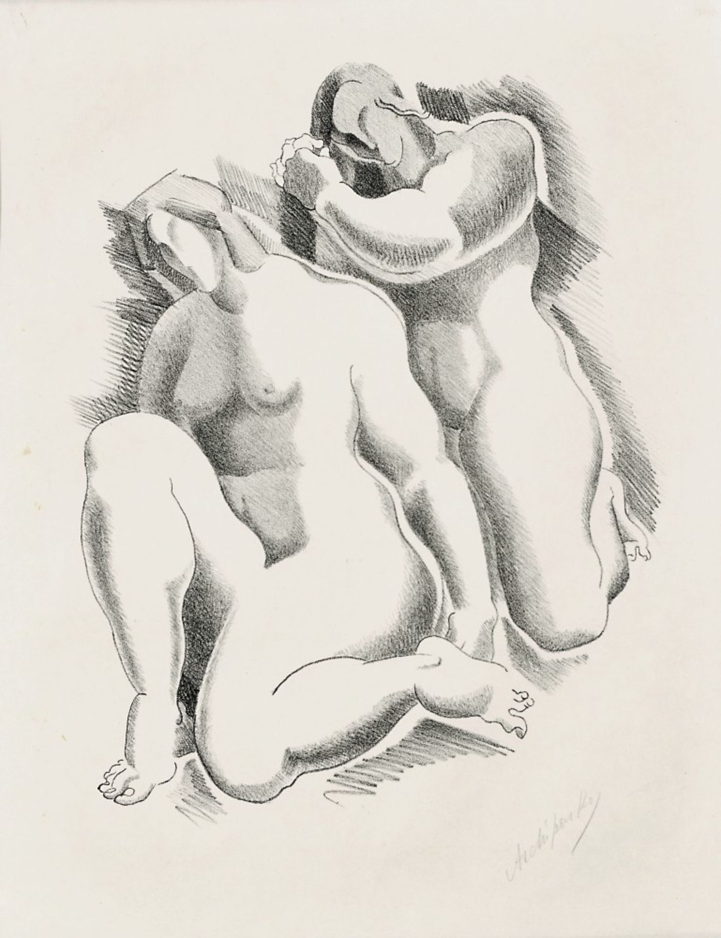 Archipenko, Alexander1887 Kiew - 1964 New YorkZwei weibliche AkteKreidelithographie auf Velin47,5