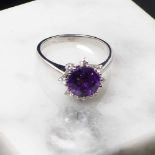 Amethyst Brilliant Ring