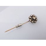 Diamond pin brooch