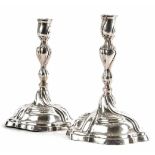 An Elegant Pair of German Baroque Candlesticks