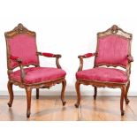 Two armchairs in baroque style