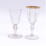 Two small cup glasses