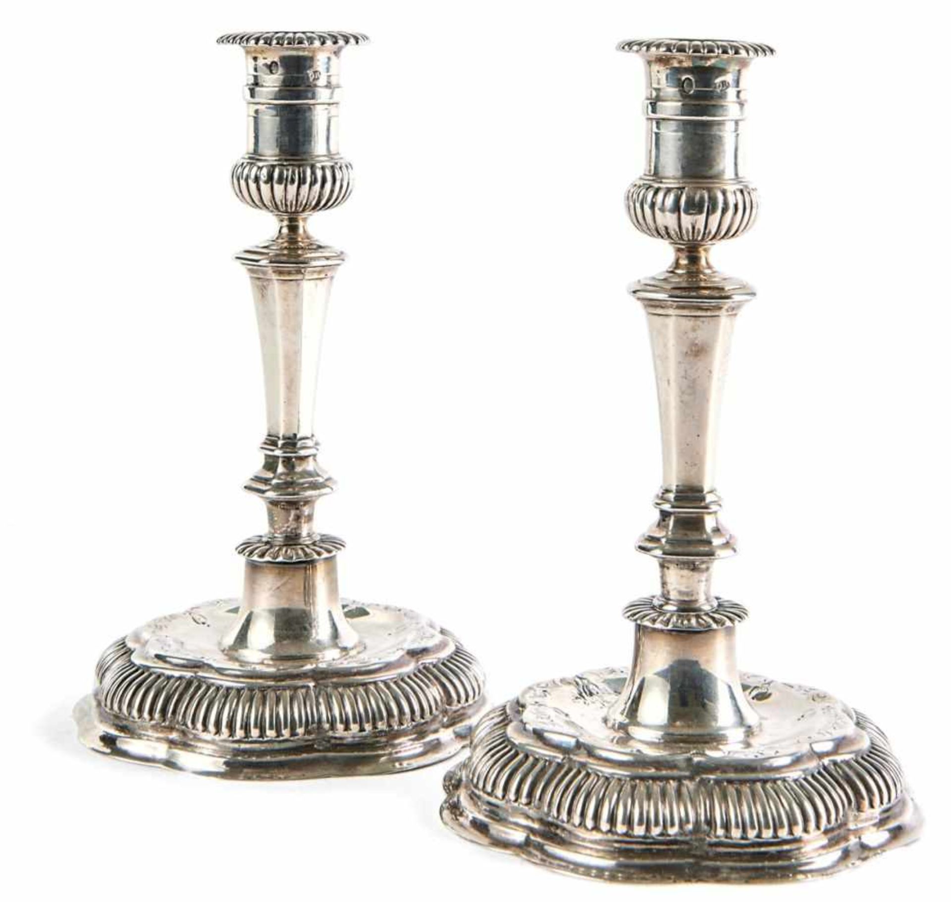 Pair of German Silver Candlesticks