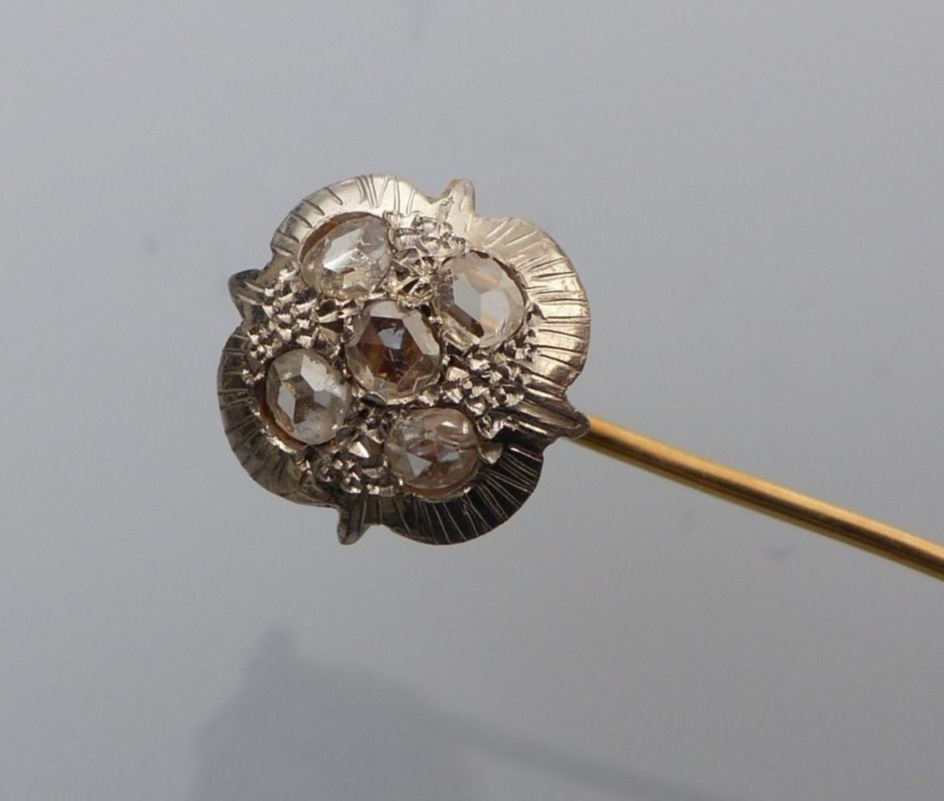 Diamond pin brooch