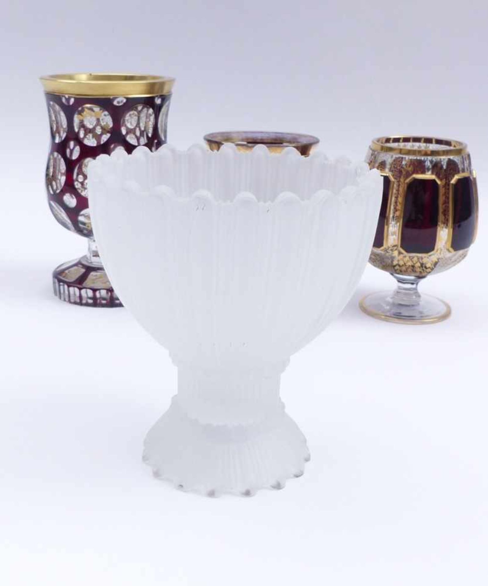 Mug, foot glass and cognac swirler in Biedermeier style - Bild 2 aus 4