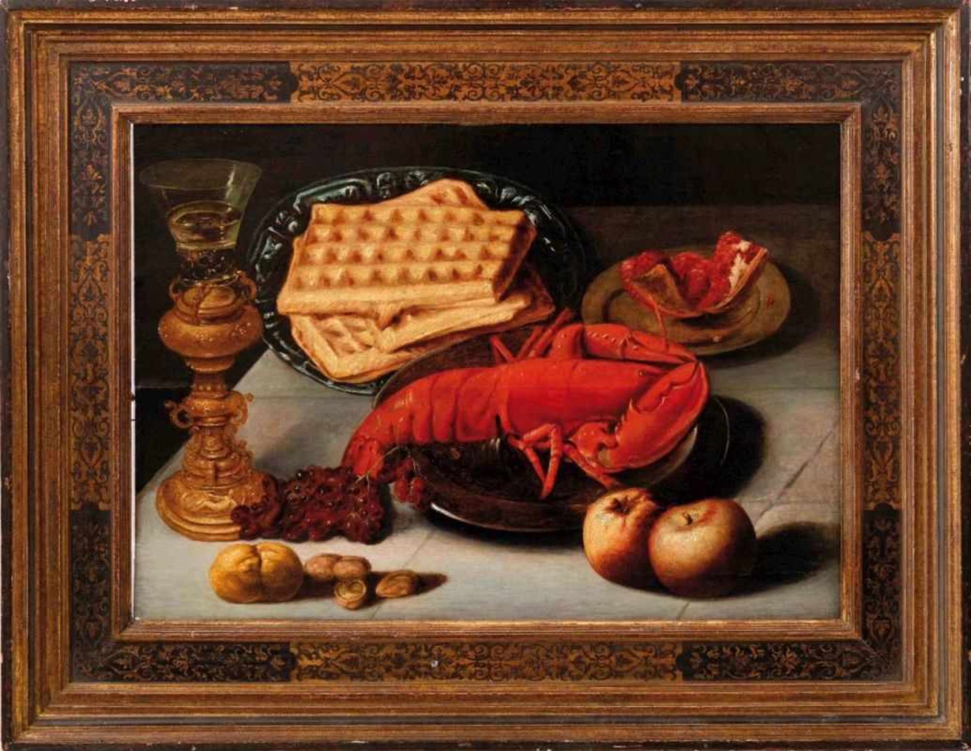 Still life with Lobster and Waffles