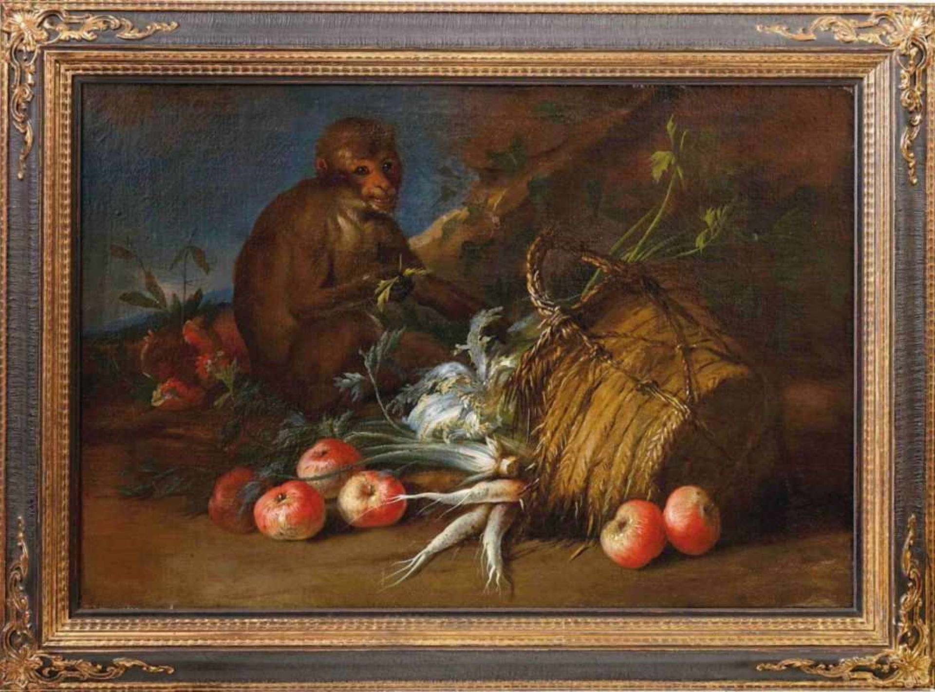Vegetable Still Life with Monkey