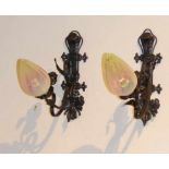 Pair of art nouveau wall lamps