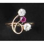 Diamond ruby ring