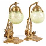 Pair of art nouveau table lamps
