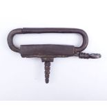 Padlock with sliding key