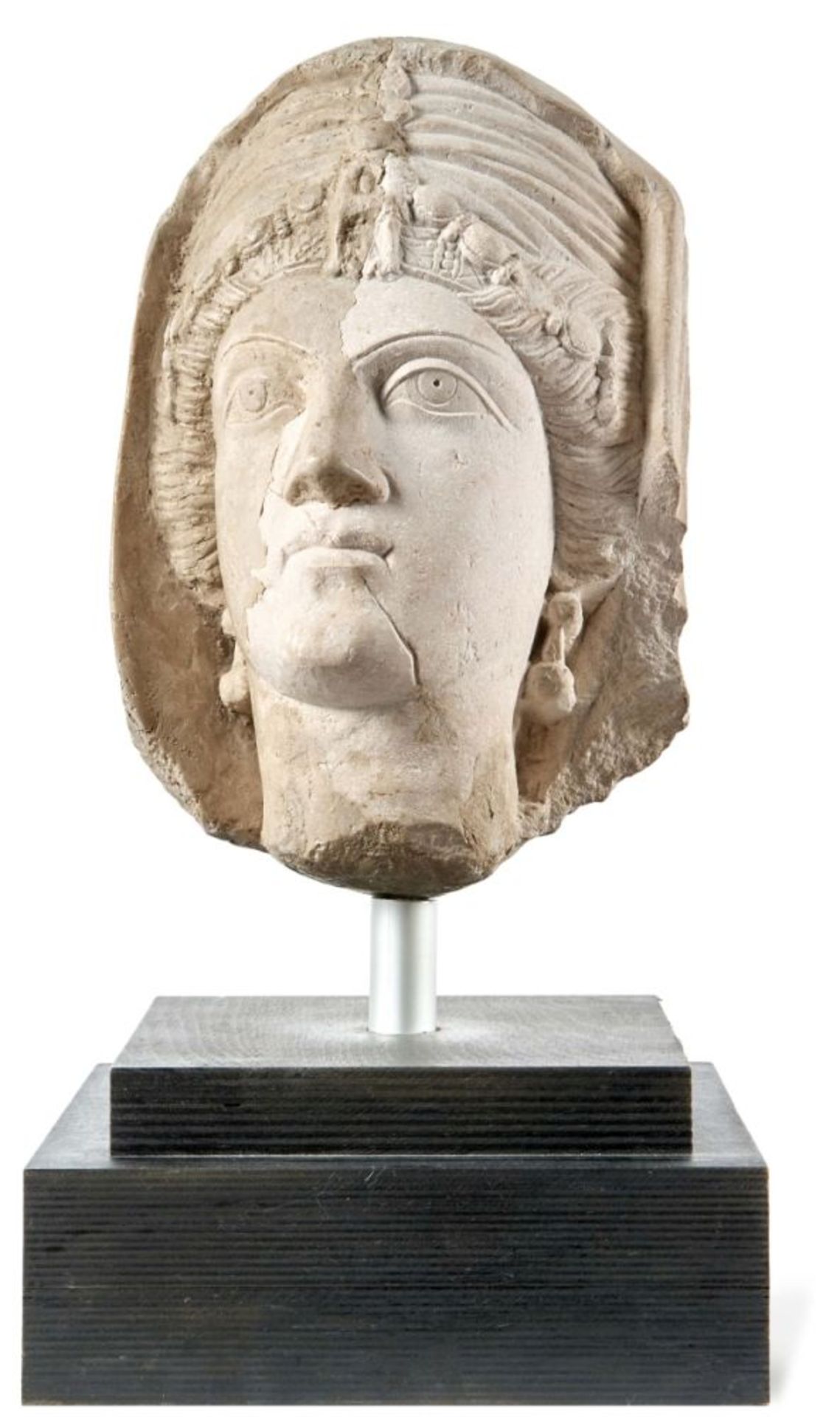Head from the tomb relief of a palmyrenic woman
