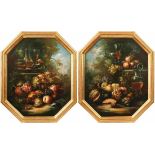 Pendants with octagonal Fruit Still Lifes