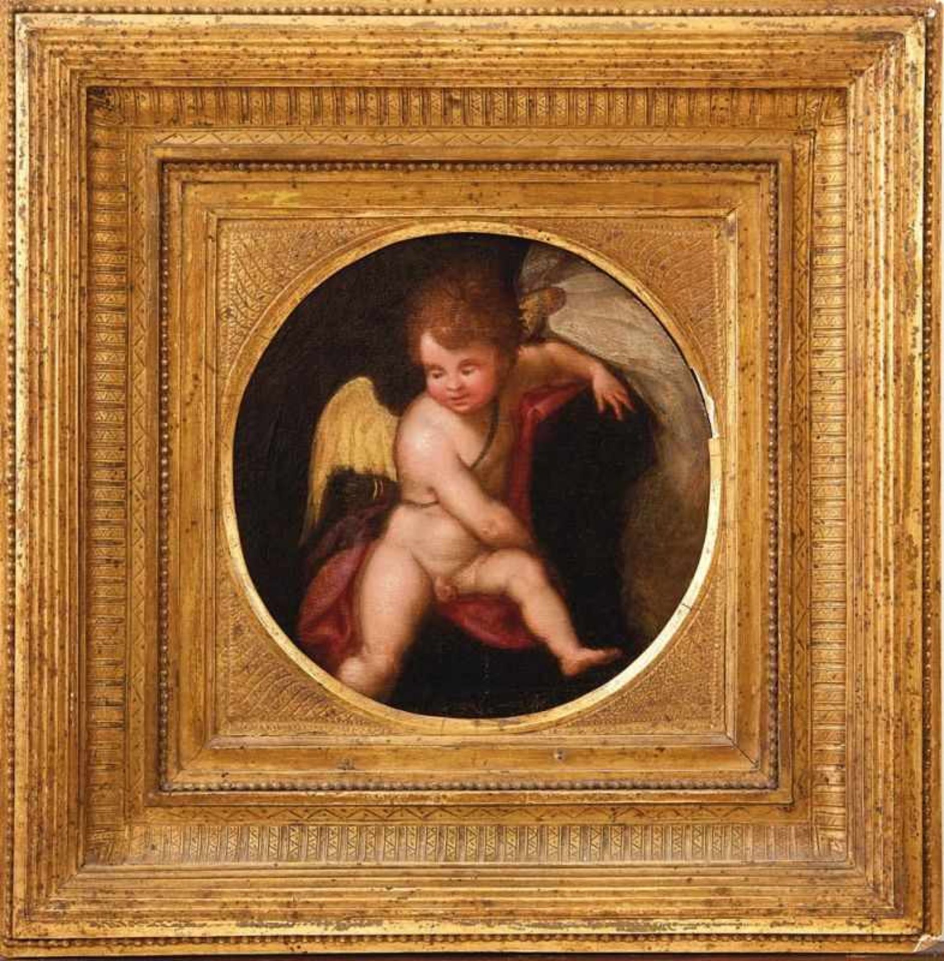 Tondo with winged Putto
