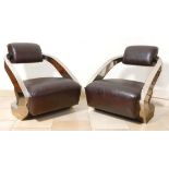 Pair of design armchairs