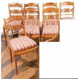 Set of seven Biedermeier chairs