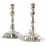 Pair of silesian Rococo Candlesticks