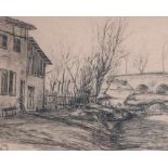 Landscape with House at a Stream and Bridge